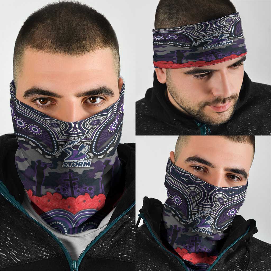 ANZAC Day Melbourne Storm Neck Gaiter Military Memorial Aboriginal Indigenous Art