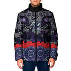 ANZAC Day Melbourne Storm Padded Jacket Military Memorial Aboriginal Indigenous Art