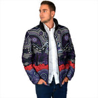 ANZAC Day Melbourne Storm Padded Jacket Military Memorial Aboriginal Indigenous Art