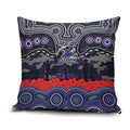 ANZAC Day Melbourne Storm Pillow Cover Military Memorial Aboriginal Indigenous Art
