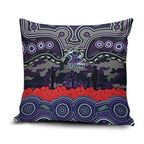 ANZAC Day Melbourne Storm Pillow Cover Military Memorial Aboriginal Indigenous Art