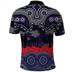 ANZAC Day Melbourne Storm Polo Shirt Military Memorial Aboriginal Indigenous Art