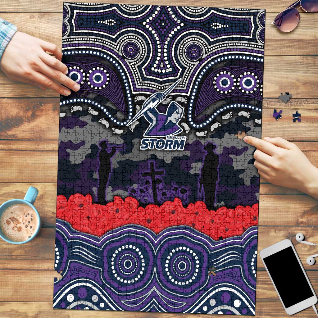 ANZAC Day Melbourne Storm Puzzle Military Memorial Aboriginal Indigenous Art