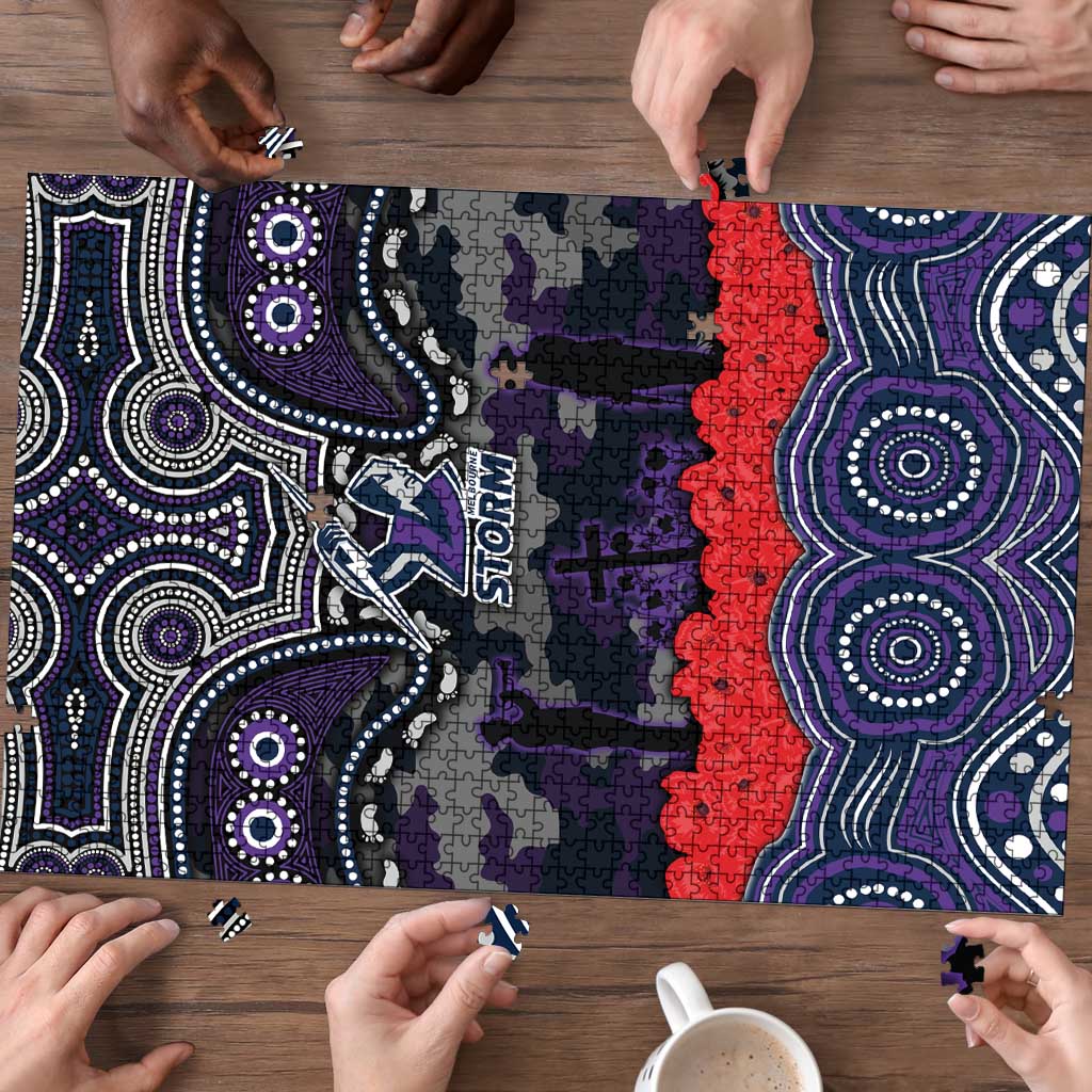 ANZAC Day Melbourne Storm Puzzle Military Memorial Aboriginal Indigenous Art