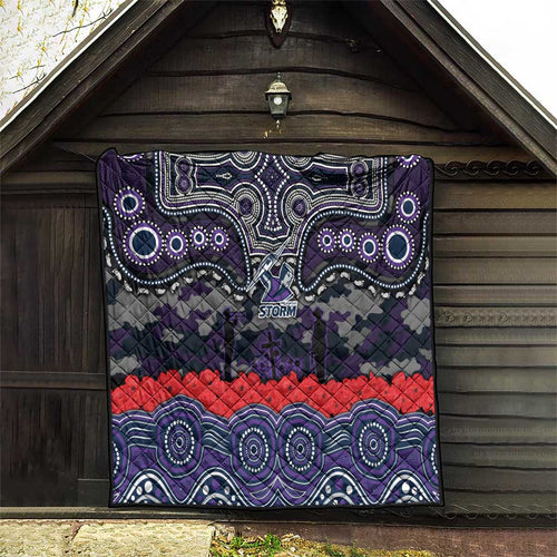 ANZAC Day Melbourne Storm Quilt Military Memorial Aboriginal Indigenous Art