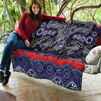 ANZAC Day Melbourne Storm Quilt Military Memorial Aboriginal Indigenous Art