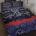 ANZAC Day Melbourne Storm Quilt Bed Set Military Memorial Aboriginal Indigenous Art
