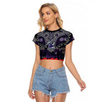 ANZAC Day Melbourne Storm Raglan Cropped T Shirt Military Memorial Aboriginal Indigenous Art