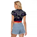 ANZAC Day Melbourne Storm Raglan Cropped T Shirt Military Memorial Aboriginal Indigenous Art