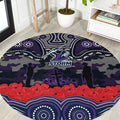 ANZAC Day Melbourne Storm Round Carpet Military Memorial Aboriginal Indigenous Art
