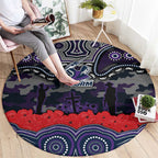 ANZAC Day Melbourne Storm Round Carpet Military Memorial Aboriginal Indigenous Art