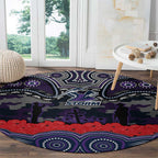 ANZAC Day Melbourne Storm Round Carpet Military Memorial Aboriginal Indigenous Art