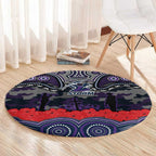 ANZAC Day Melbourne Storm Round Carpet Military Memorial Aboriginal Indigenous Art