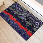 ANZAC Day Melbourne Storm Rubber Doormat Military Memorial Aboriginal Indigenous Art