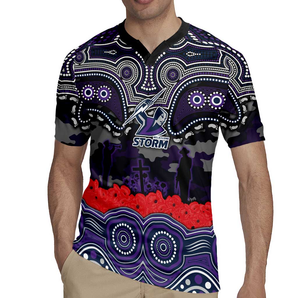 ANZAC Day Melbourne Storm Rugby Jersey Military Memorial Aboriginal Indigenous Art