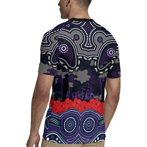 ANZAC Day Melbourne Storm Rugby Jersey Military Memorial Aboriginal Indigenous Art