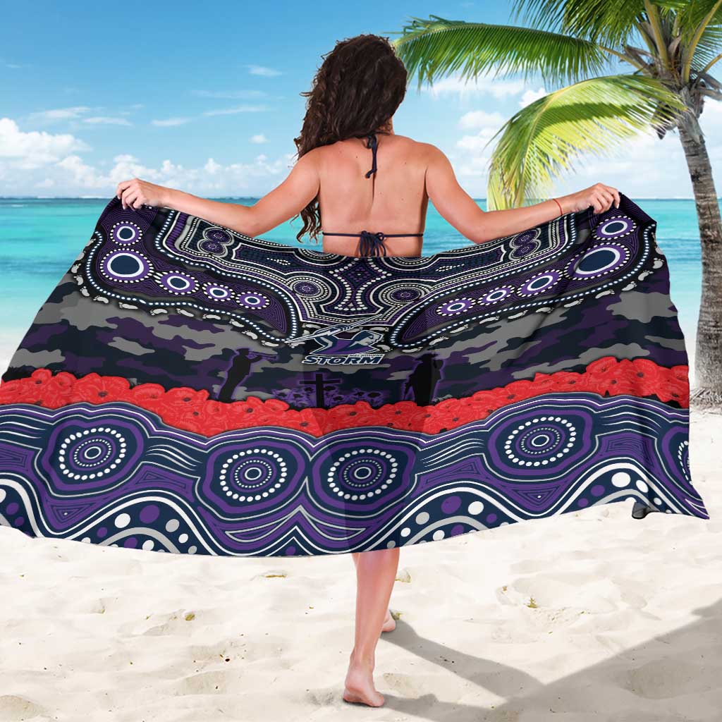 ANZAC Day Melbourne Storm Sarong Military Memorial Aboriginal Indigenous Art