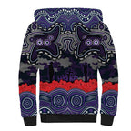 ANZAC Day Melbourne Storm Sherpa Hoodie Military Memorial Aboriginal Indigenous Art