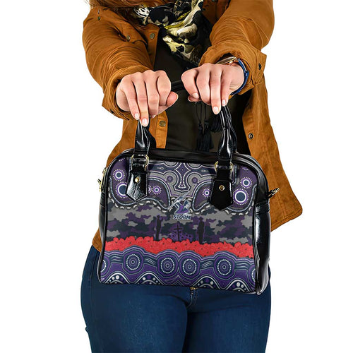 ANZAC Day Melbourne Storm Shoulder Handbag Military Memorial Aboriginal Indigenous Art