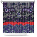 ANZAC Day Melbourne Storm Shower Curtain Military Memorial Aboriginal Indigenous Art