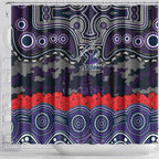 ANZAC Day Melbourne Storm Shower Curtain Military Memorial Aboriginal Indigenous Art