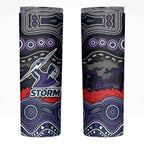 ANZAC Day Melbourne Storm Skinny Tumbler Military Memorial Aboriginal Indigenous Art