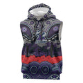 ANZAC Day Melbourne Storm Sleeveless Hoodie Military Memorial Aboriginal Indigenous Art