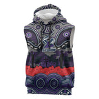 ANZAC Day Melbourne Storm Sleeveless Hoodie Military Memorial Aboriginal Indigenous Art
