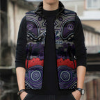 ANZAC Day Melbourne Storm Sleeveless Puffer Jacket Military Memorial Aboriginal Indigenous Art