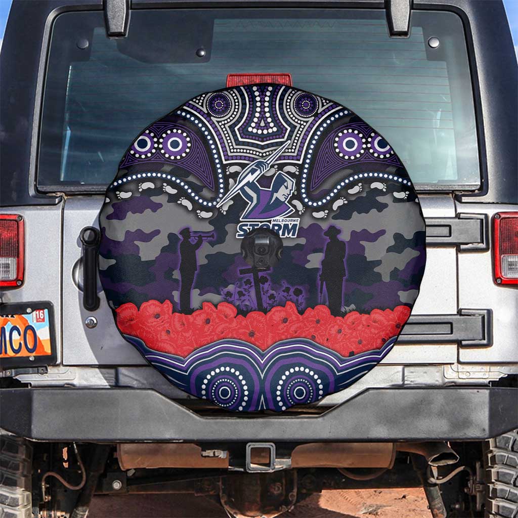 ANZAC Day Melbourne Storm Spare Tire Cover Military Memorial Aboriginal Indigenous Art