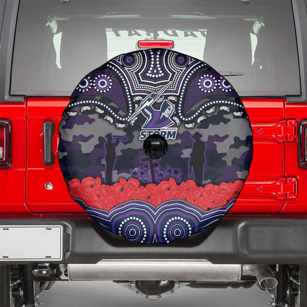 ANZAC Day Melbourne Storm Spare Tire Cover Military Memorial Aboriginal Indigenous Art