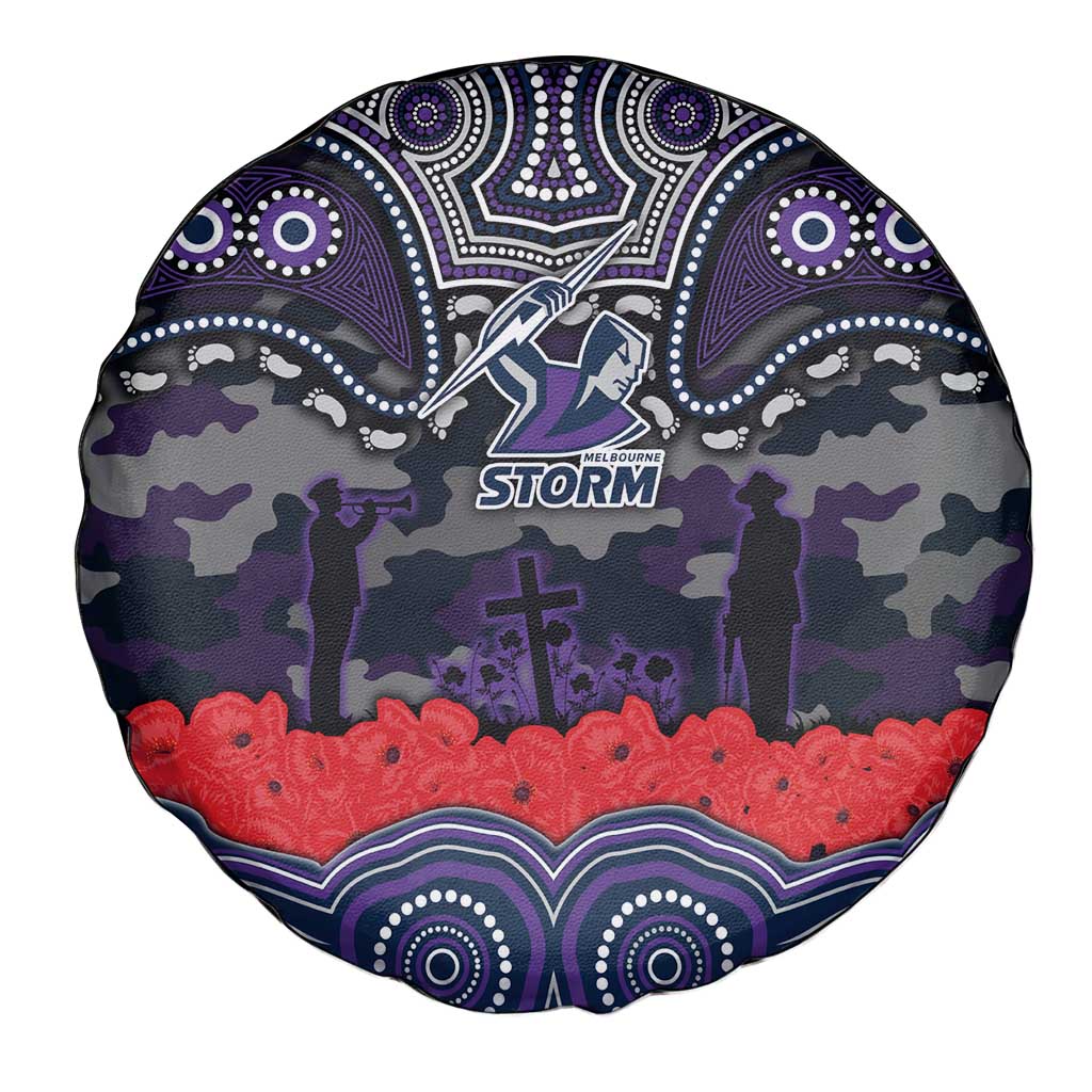 ANZAC Day Melbourne Storm Spare Tire Cover Military Memorial Aboriginal Indigenous Art