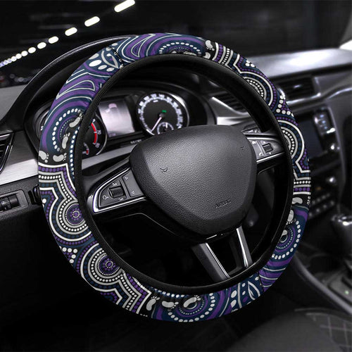 ANZAC Day Melbourne Storm Steering Wheel Cover Military Memorial Aboriginal Indigenous Art