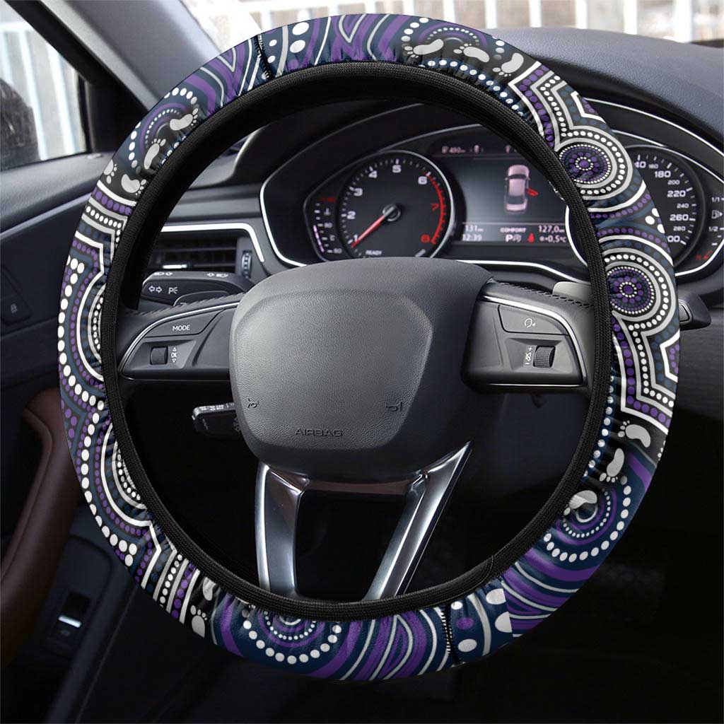 ANZAC Day Melbourne Storm Steering Wheel Cover Military Memorial Aboriginal Indigenous Art