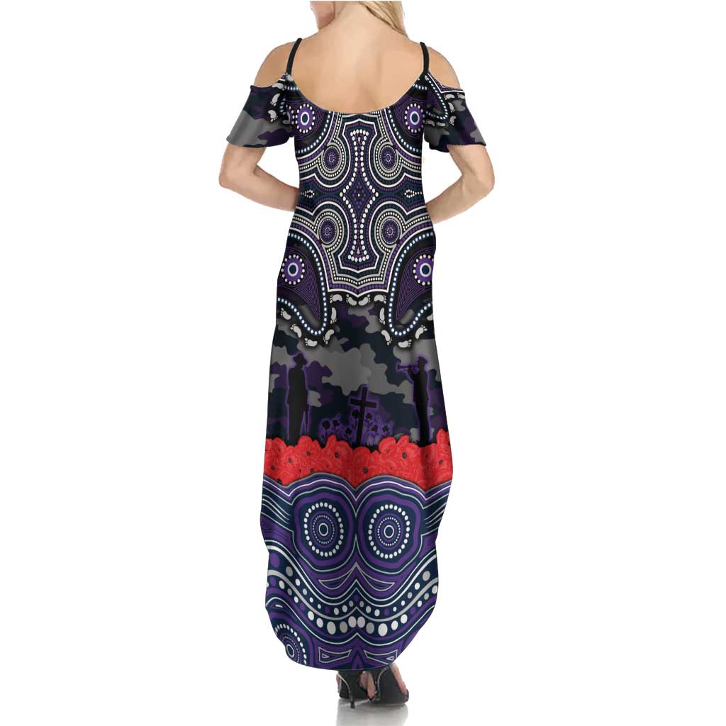 ANZAC Day Melbourne Storm Summer Maxi Dress Military Memorial Aboriginal Indigenous Art