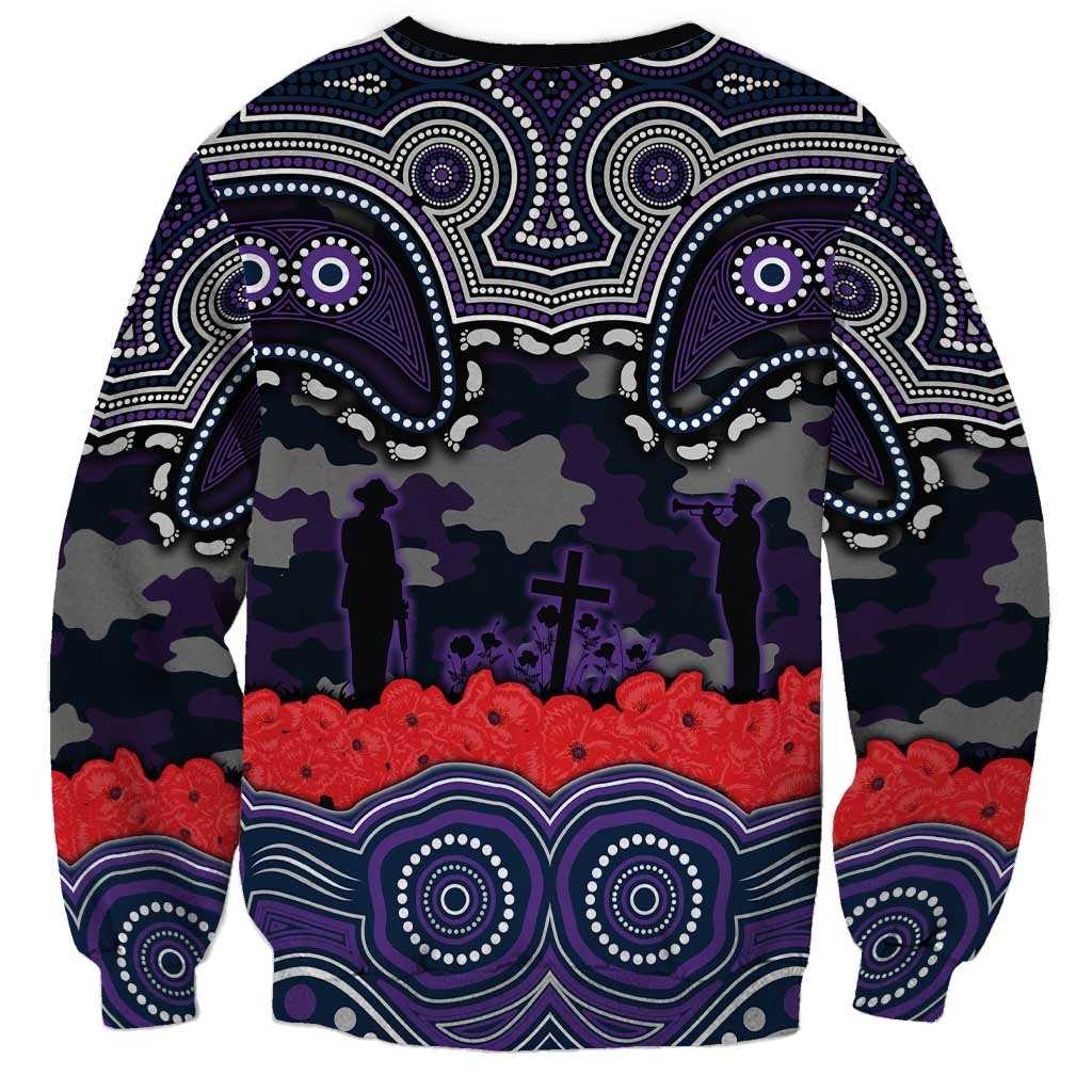 ANZAC Day Melbourne Storm Sweatshirt Military Memorial Aboriginal Indigenous Art