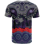 ANZAC Day Melbourne Storm T Shirt Military Memorial Aboriginal Indigenous Art