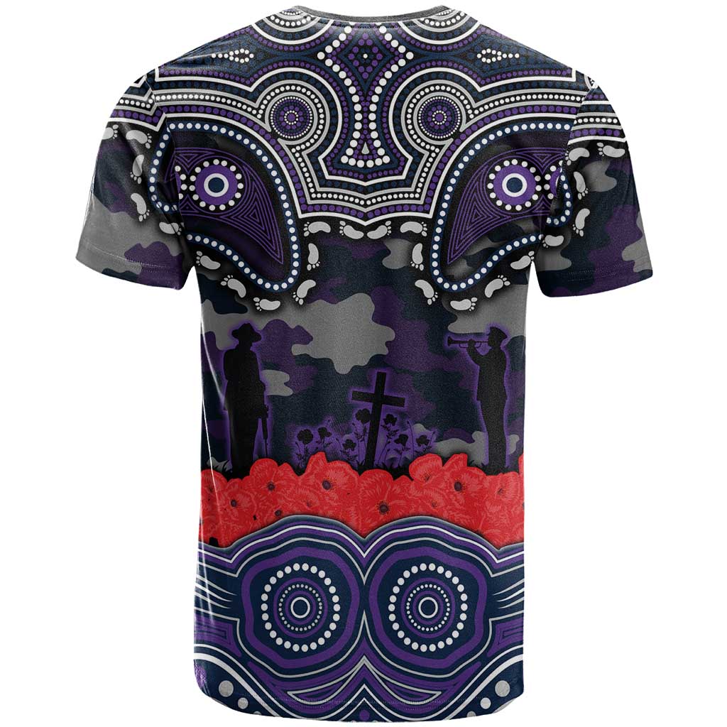 ANZAC Day Melbourne Storm T Shirt Military Memorial Aboriginal Indigenous Art