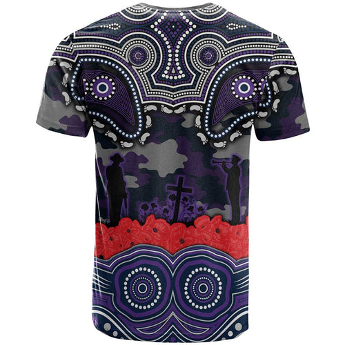 ANZAC Day Melbourne Storm T Shirt Military Memorial Aboriginal Indigenous Art