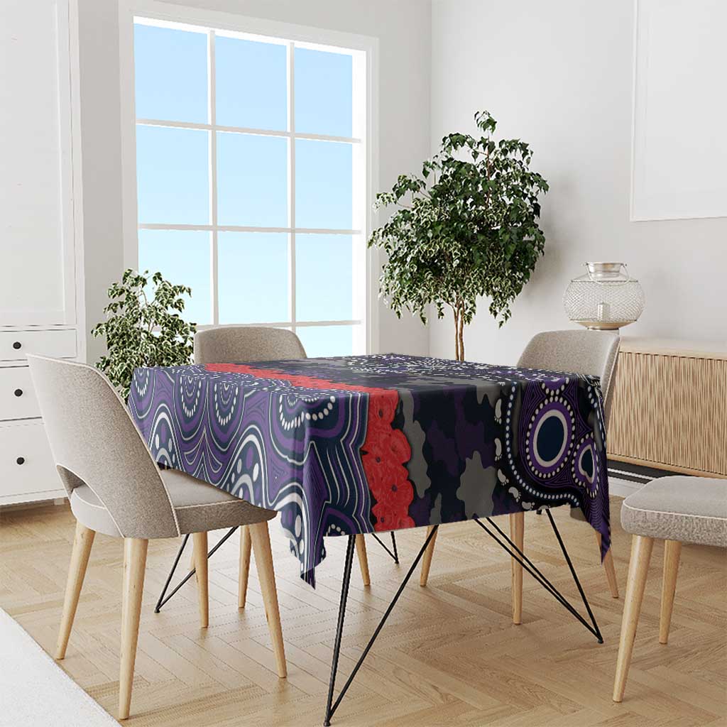 ANZAC Day Melbourne Storm Tablecloth Military Memorial Aboriginal Indigenous Art
