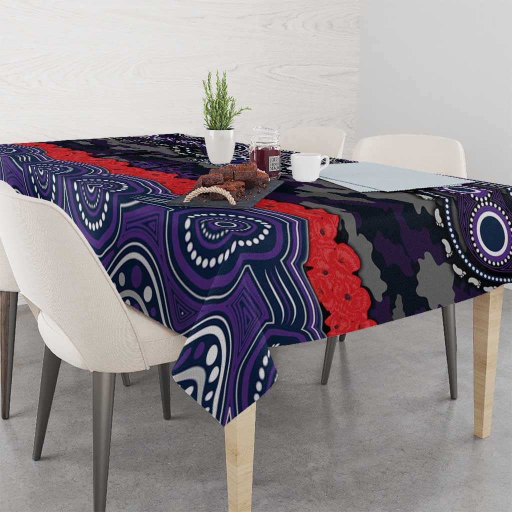 ANZAC Day Melbourne Storm Tablecloth Military Memorial Aboriginal Indigenous Art