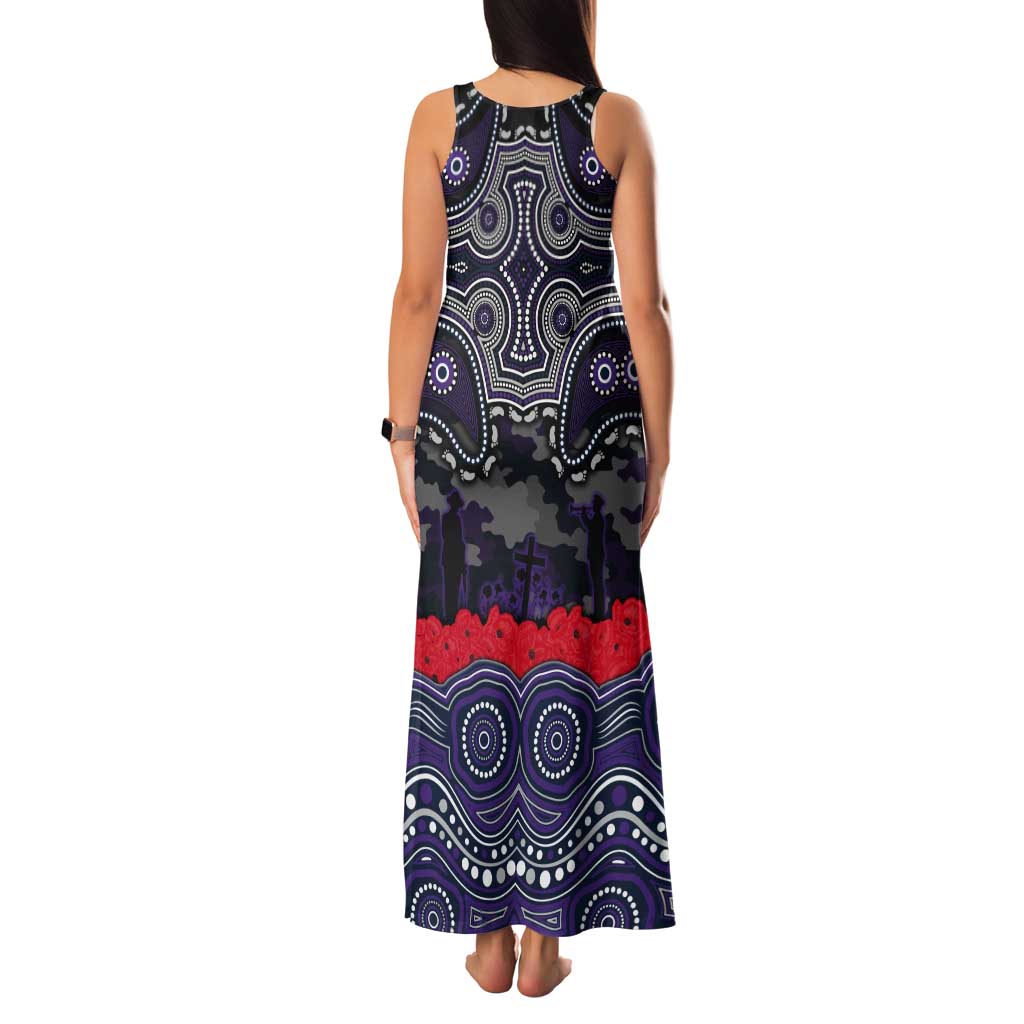ANZAC Day Melbourne Storm Tank Maxi Dress Military Memorial Aboriginal Indigenous Art