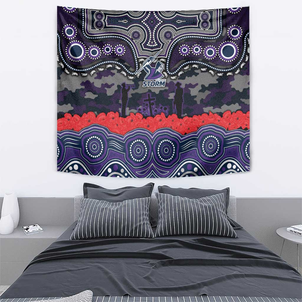 ANZAC Day Melbourne Storm Tapestry Military Memorial Aboriginal Indigenous Art