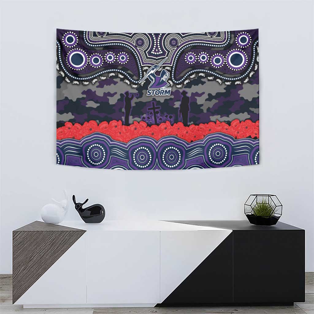 ANZAC Day Melbourne Storm Tapestry Military Memorial Aboriginal Indigenous Art