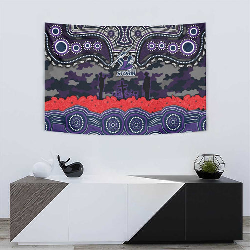 ANZAC Day Melbourne Storm Tapestry Military Memorial Aboriginal Indigenous Art