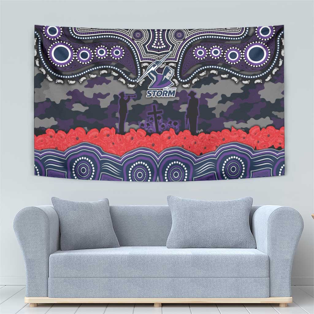 ANZAC Day Melbourne Storm Tapestry Military Memorial Aboriginal Indigenous Art