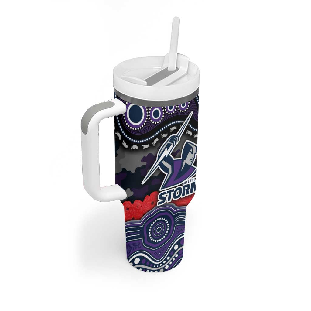 ANZAC Day Melbourne Storm Tumbler With Handle Military Memorial Aboriginal Indigenous Art