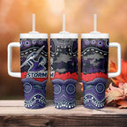 ANZAC Day Melbourne Storm Tumbler With Handle Military Memorial Aboriginal Indigenous Art
