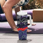 ANZAC Day Melbourne Storm Tumbler With Handle Military Memorial Aboriginal Indigenous Art