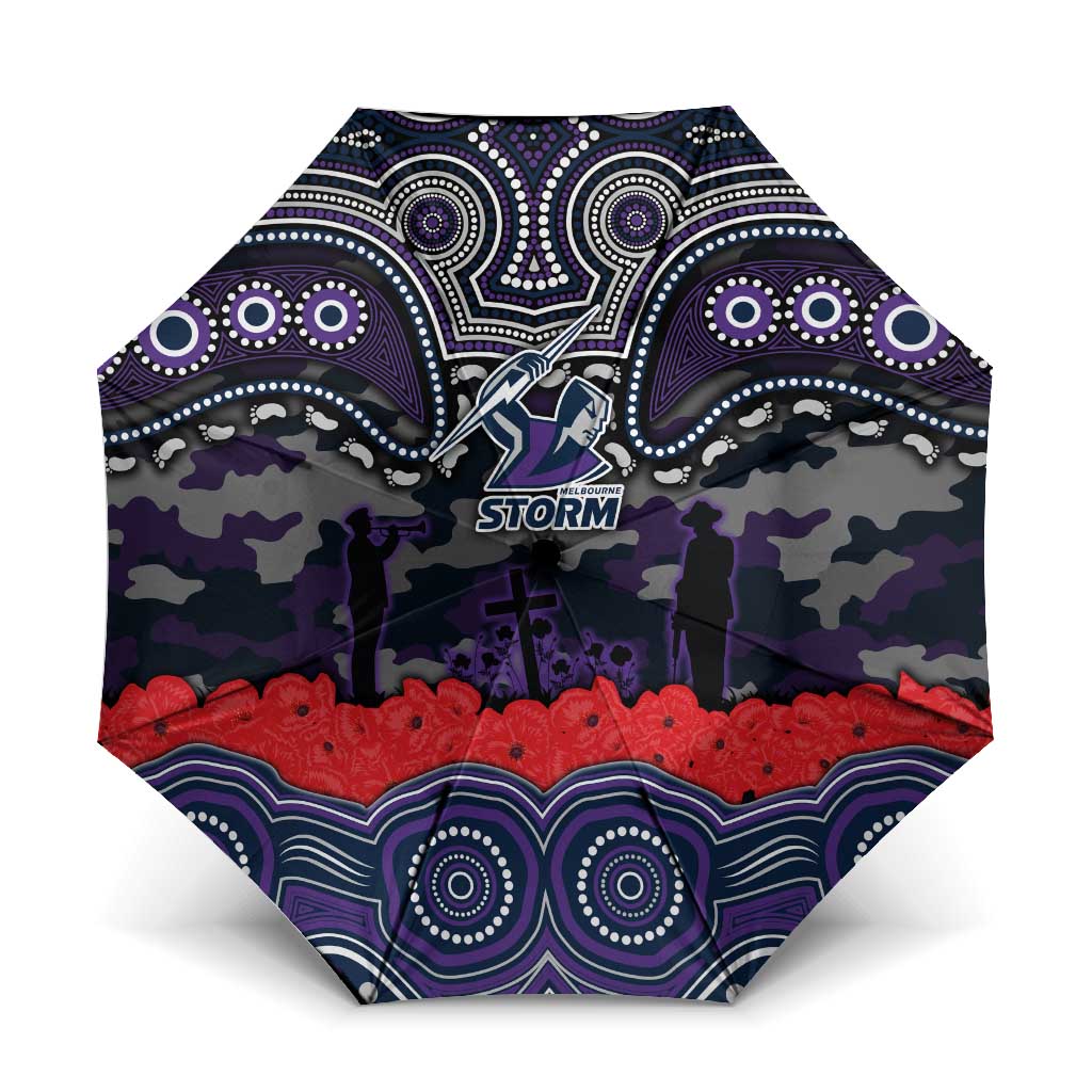 ANZAC Day Melbourne Storm Umbrella Military Memorial Aboriginal Indigenous Art